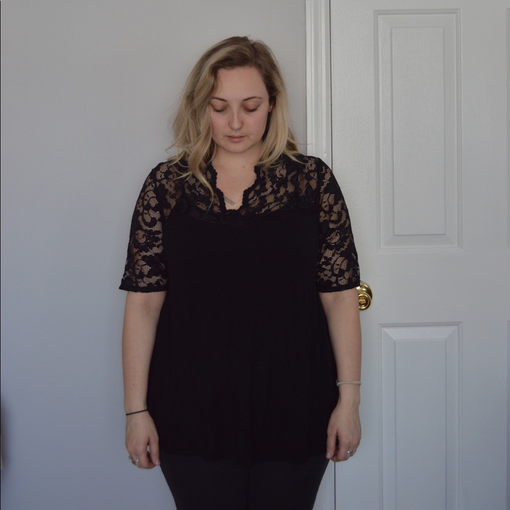 Lacy Black Blouse